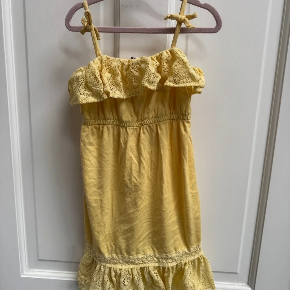 Baby Gap 3T Girls Yellow Lace Cami Sleeveless Dress